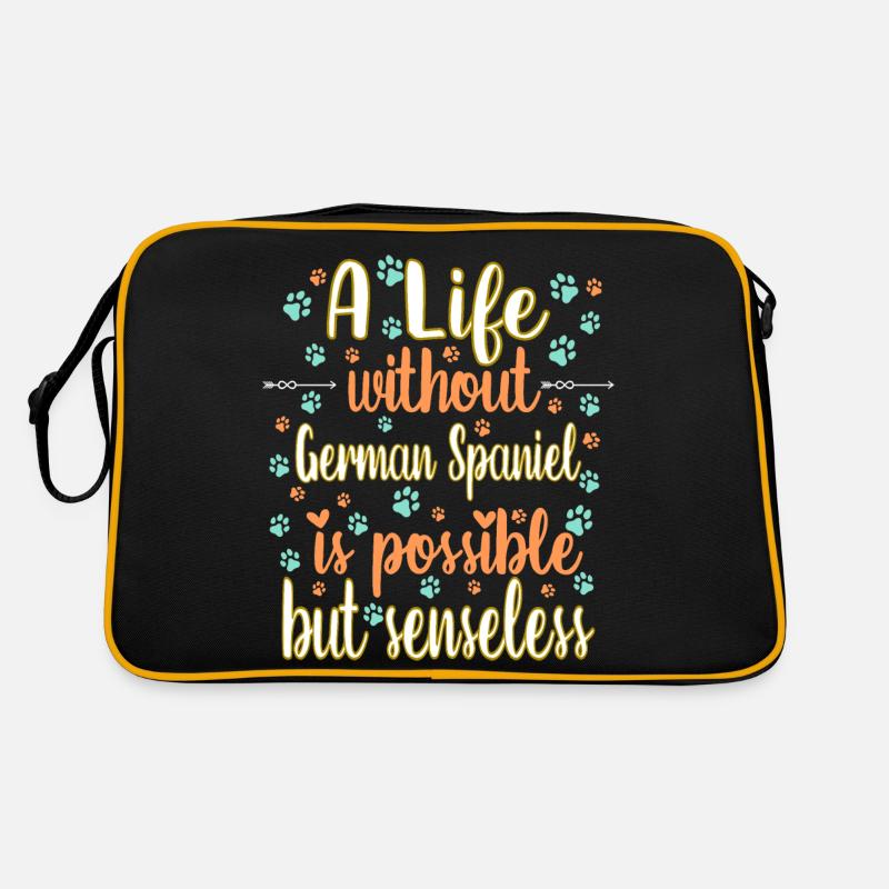 Hund Leben Liebe Hunderasse Spaniel Retro Tasche