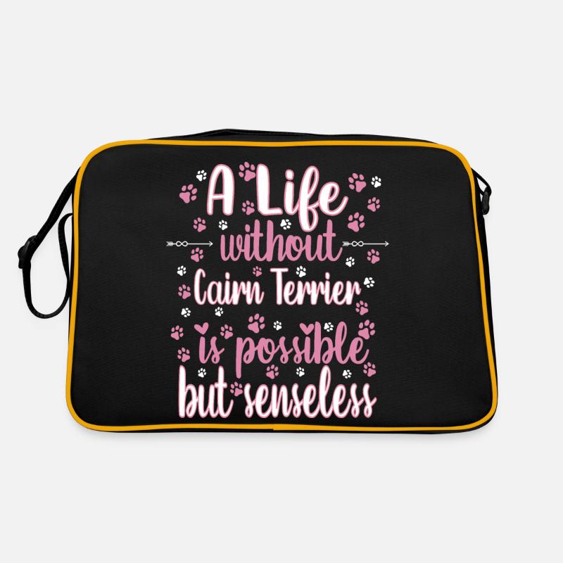 Hund Leben Liebe Hunderasse Cairn Terrier Retro Tasche