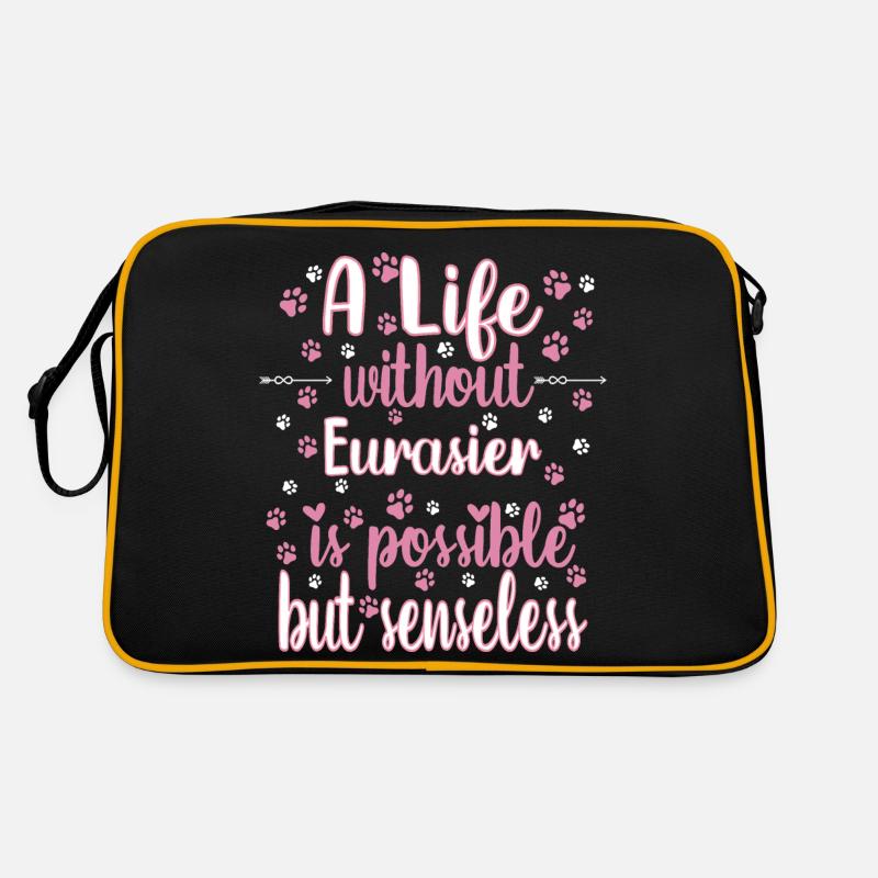 Hund Leben Liebe Hunderasse Eurasier Retro Tasche