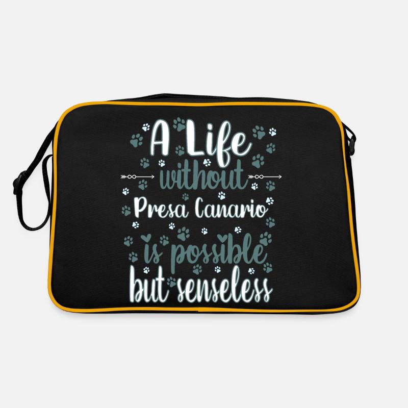 Hund Leben Liebe Hunderasse Presa Canario Retro Tasche