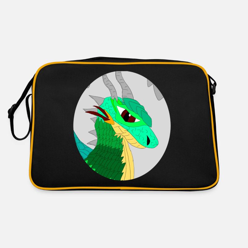Maxkes BarneyDragoni - Retro Tasche - Schwarz/Gold