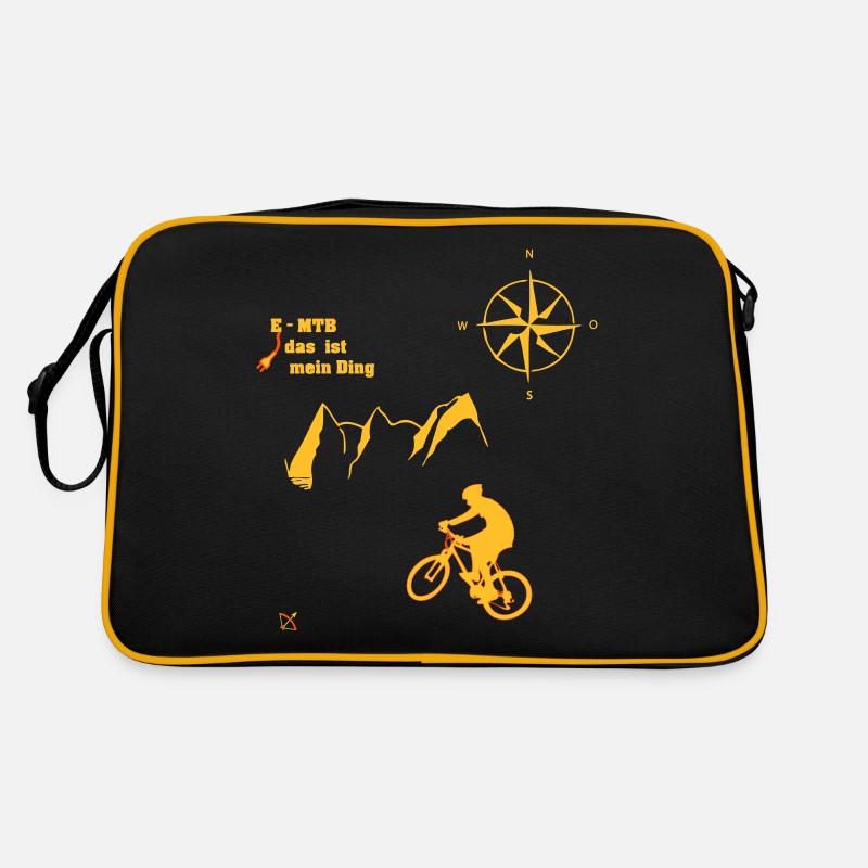 E MTB Berge - Retro Tasche - Schwarz/Gold