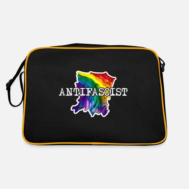Rainbow Antifascist antifa Retro Bag