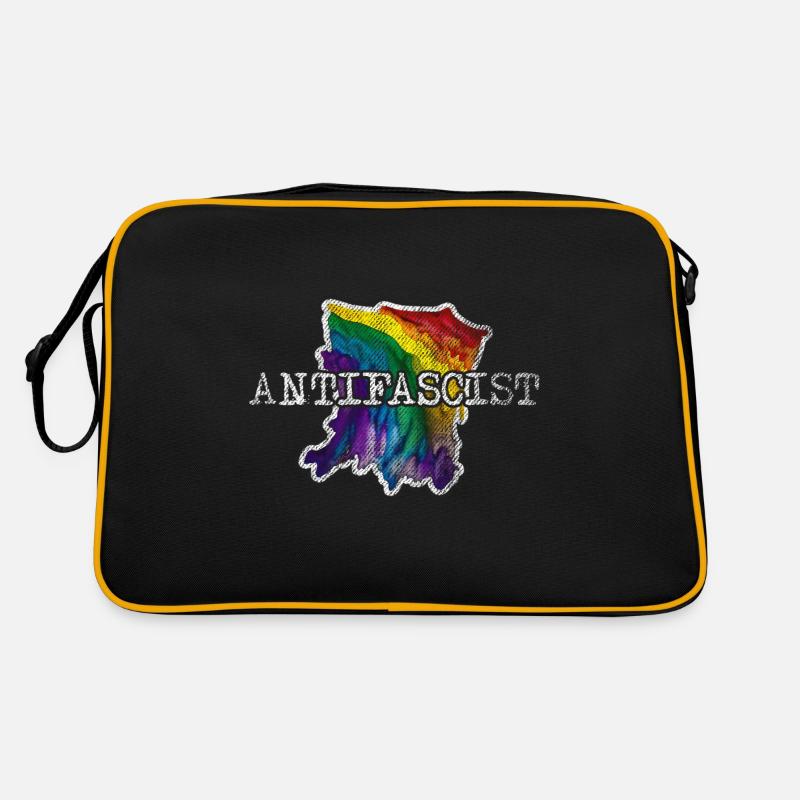 Regenbogen der Antifa Retro Tasche