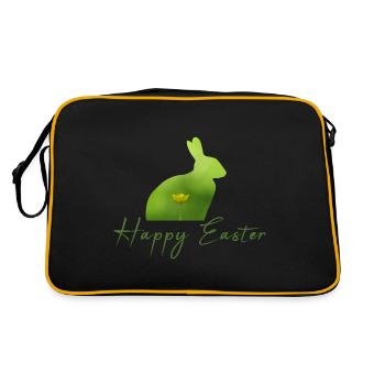Joyeux lapin de Pâques - Sac Retro - noir/or - Dos