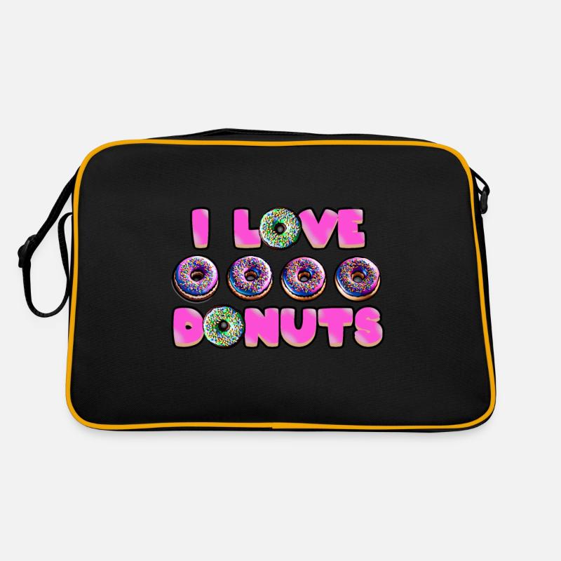 Ich liebe Donuts Retro Tasche