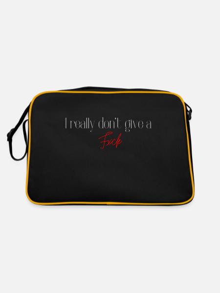 don't give a fxck - Retro Bag - black/gold - Back