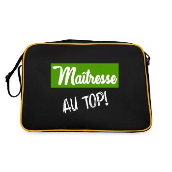 GELIEBTE. VIELEN DANK. DANKE, HERRIN - Retro Tasche - Schwarz/Gold - Hinten
