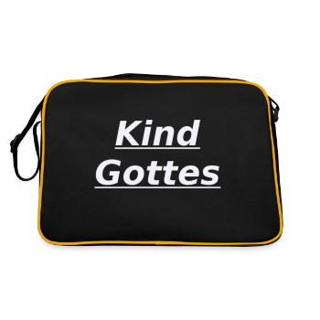Kind Gottes - Retro Tasche - Schwarz/Gold - Hinten