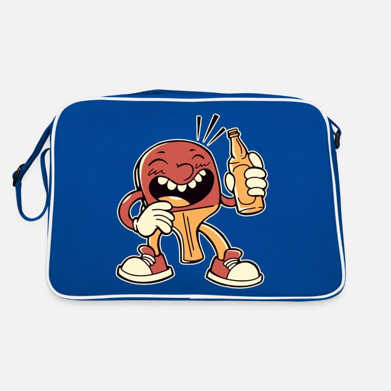 Batte de tennis de table avec bouteille de bière joue Sac Retro