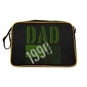 PAPA année naissance 1990 - Sac Retro - noir/or - Dos