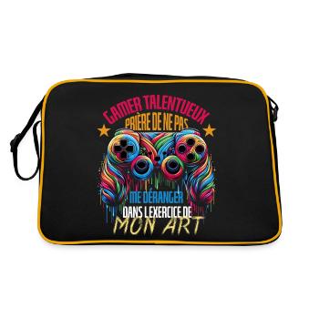 Gamer talentueux, prière de ne pas me déranger - Sac Retro - noir/or - Dos