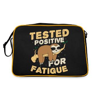 Positiv auf Fatigue getestet - Retro Tasche - Schwarz/Gold - Hinten