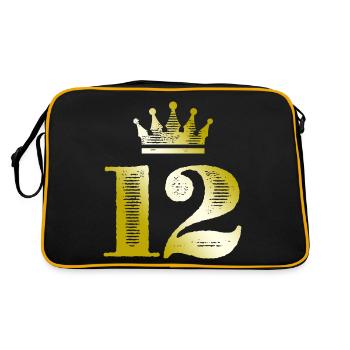 12 Chiffres Couronne Or - Sac Retro - noir/or - Dos