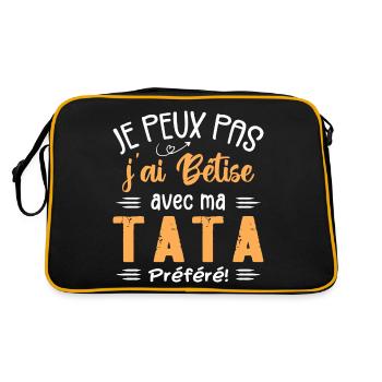 I can't I messed up with my favorite aunt - Retro Bag - black/gold - Back