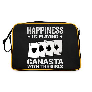 Happiness Playing Canasta With The Girls | Canasta - Retro Bag - black/gold - Back