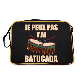 je peux pas J'ai Batucada - humour musique - Sac Retro - noir/or - Dos