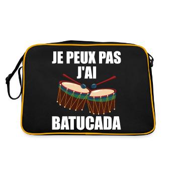 je peux pas J'ai Batucada - humour musique - Sac Retro - noir/or - Dos