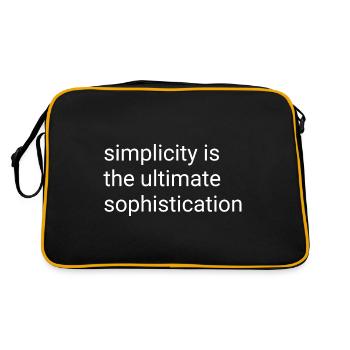 La simplicité est la sophistication ultime - spruch - Sac Retro - noir/or - Dos