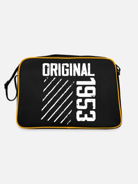 Original 1953 71e Anniversaire Cadeau Retro - Sac Retro - noir/or - Dos