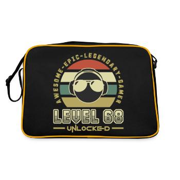 68 - Sac Retro - noir/or - Dos