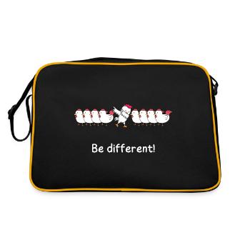 Be Different - Sei anders! Tanz aus der Reihe! - Retro Tasche - Schwarz/Gold - Hinten