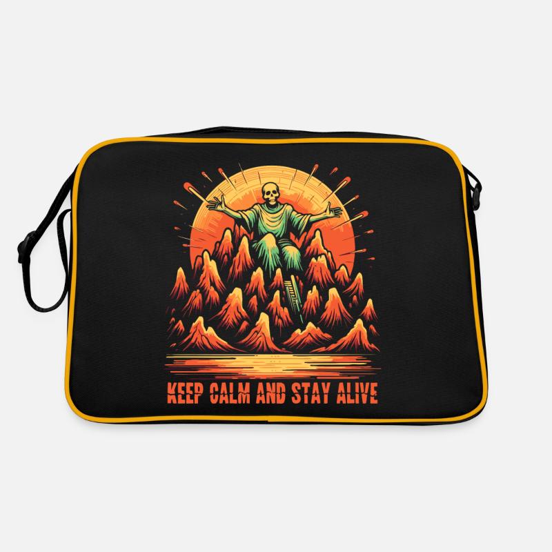 Restez calme et restez en vie Sac Retro