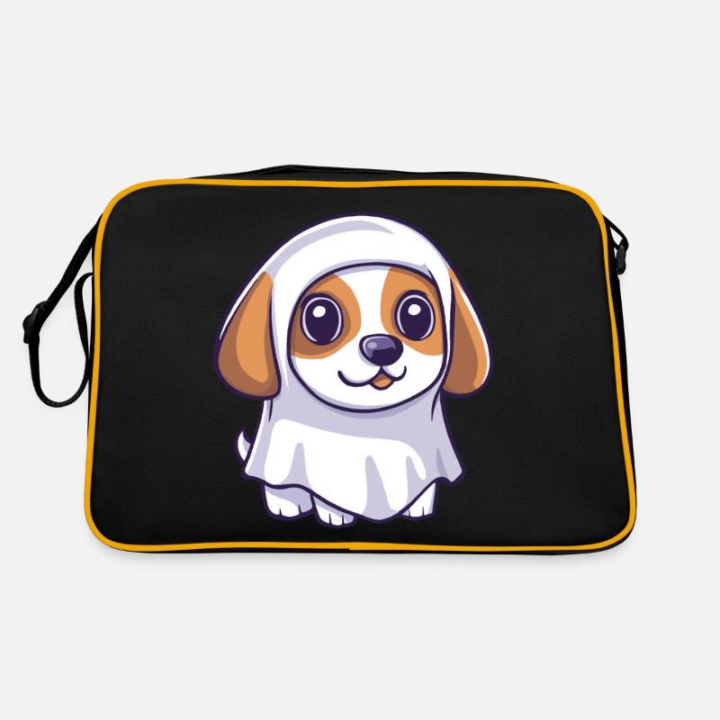Beagle Hund Halloween Comic Geist Retro Tasche