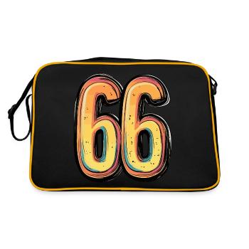 66 Number Colorful - Retro Bag - black/gold - Back