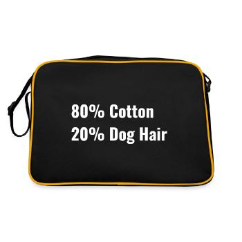Poils de chien sur vêtements en coton - Hundehaare - Sac Retro - noir/or - Dos