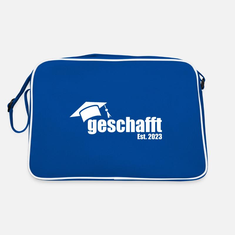Abschluss geschafft est 2023 Retro Tasche