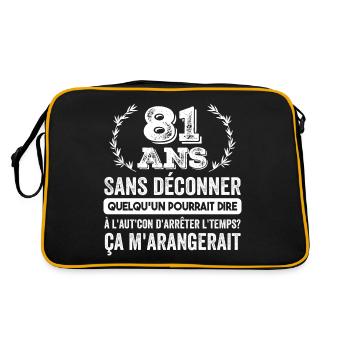 81 Ans Sans Déconner Cadeau D'anniversaire 81ans - Sac Retro - noir/or - Dos
