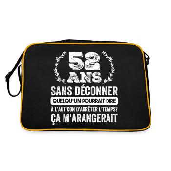 52 Ans Sans Déconner Cadeau D'anniversaire 52 Ans - Sac Retro - noir/or - Dos