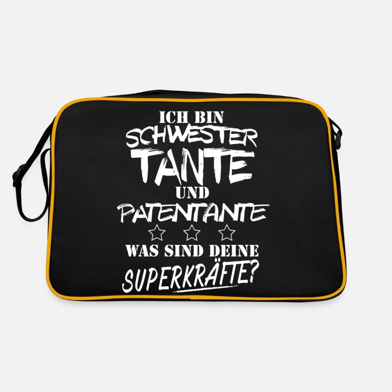 Schwester,TANTE,Patentant Retro Tasche