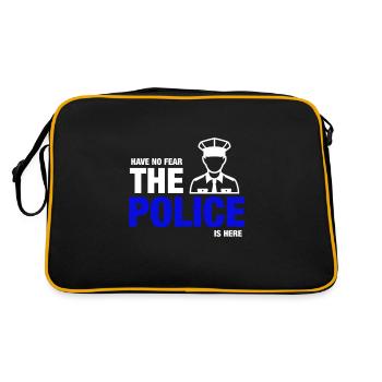 Haben Sie keine Furcht Die Polizei ist hier - Retro Tasche - Schwarz/Gold - Hinten