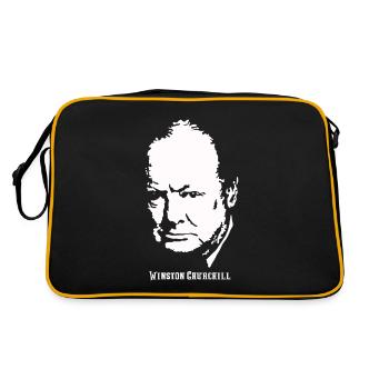 Winston Churchill Portrait - Sac Retro - noir/or - Dos