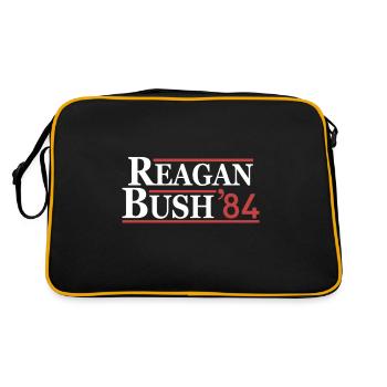 Vintage-80er Reagan Bush 84 Republikaner Politische - Retro Tasche - Schwarz/Gold - Hinten