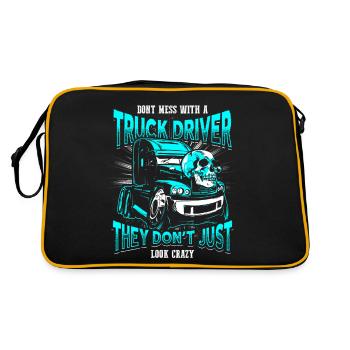 CRAZY TRUCK DRIVER - EN - Sac Retro - noir/or - Dos