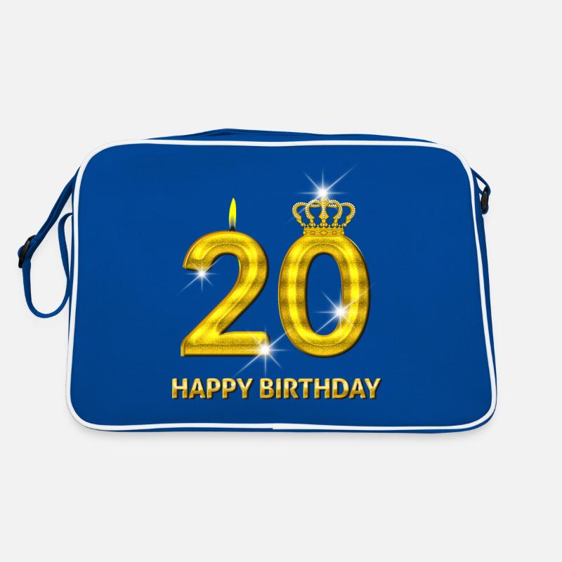 or numéro 20-joyeux anniversaire - anniversaire- Sac Retro