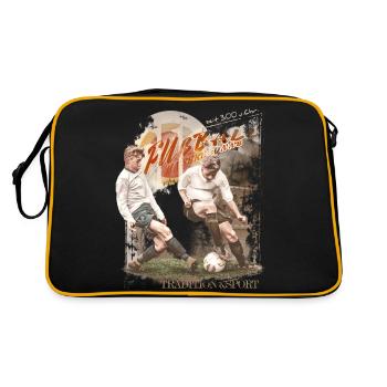 fußball sonne vintage jungs jungen boy must have - Retro Tasche - Schwarz/Gold - Hinten