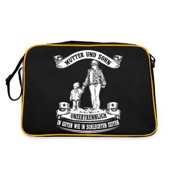 Mother and son - inseparable - Retro Bag - black/gold - Back
