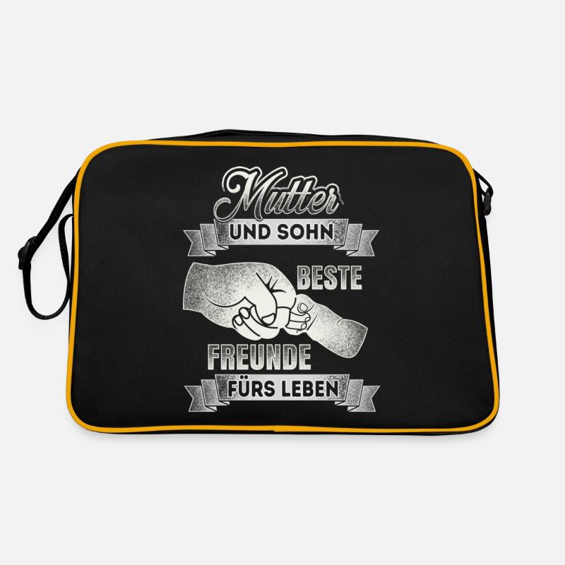 Mutter und Sohn - Beste Freunde - DE Retro Tasche