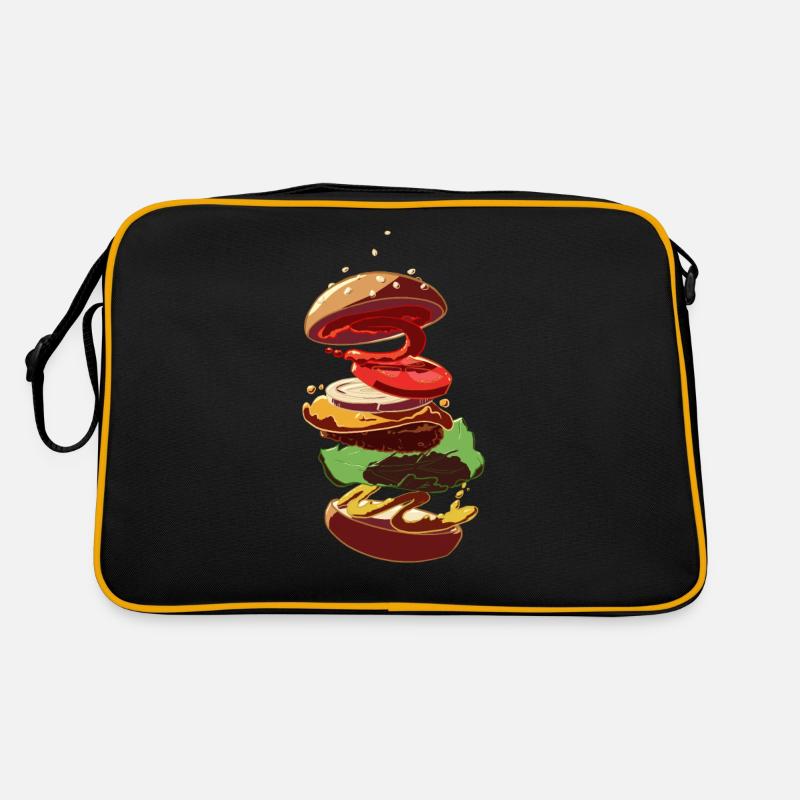 Cheeseburger Retro Tasche