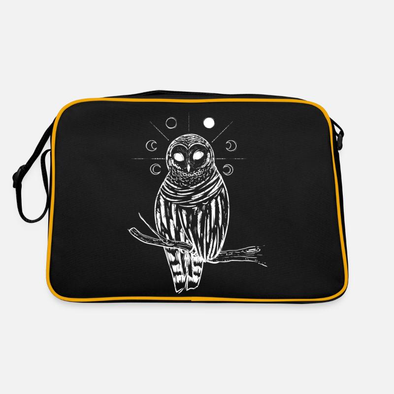 Witch Owl - Retro Tasche - Schwarz/Gold