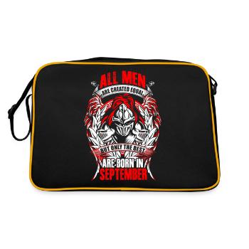 September - All men are created equal - EN - Retro Tasche - Schwarz/Gold - Hinten