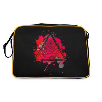Triangle Rose rouge - Sac Retro - noir/or - Dos
