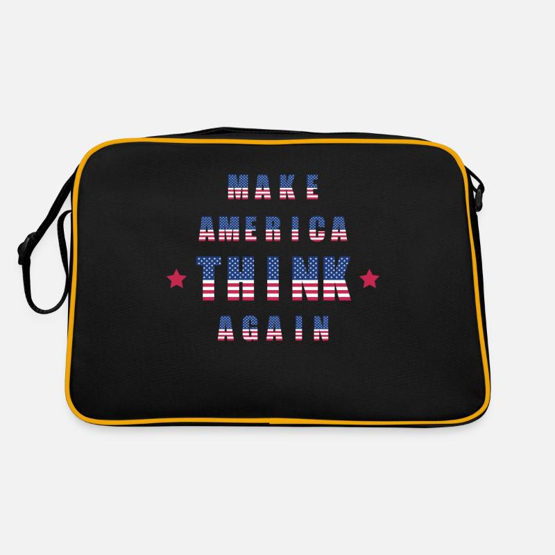 Make america think again Retro Bag