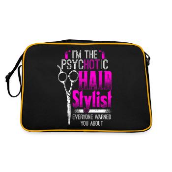 psycHOTic Hair Stylist - Hair Stylist - EN - Retro Tasche - Schwarz/Gold - Hinten