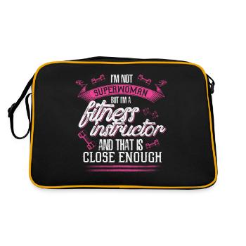 Fitness Instructor - EN - Retro Tasche - Schwarz/Gold - Hinten