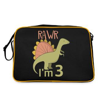 Pour trois garçons d'anniversaire pour les filles Spinosaurus - Sac Retro - noir/or - Dos